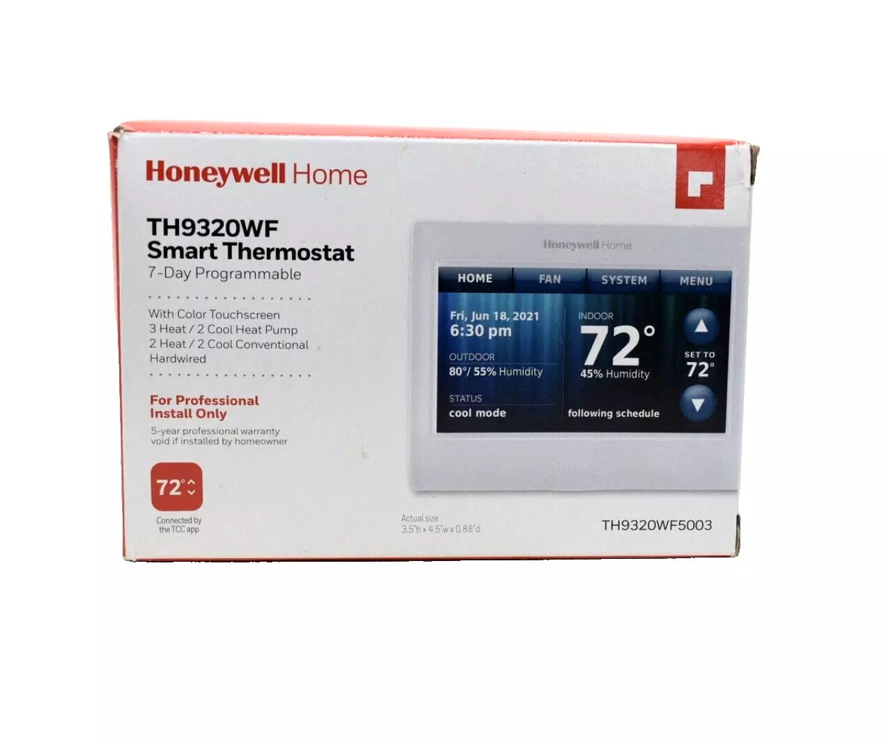 Honey Well Wi-Fi 9000  Color Touchscreen Thermostat