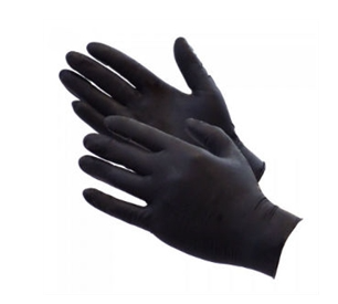 5.5 MIL Nitrile Gloves  (Black) - Heavy Duty Size-L (100 Gloves per box)